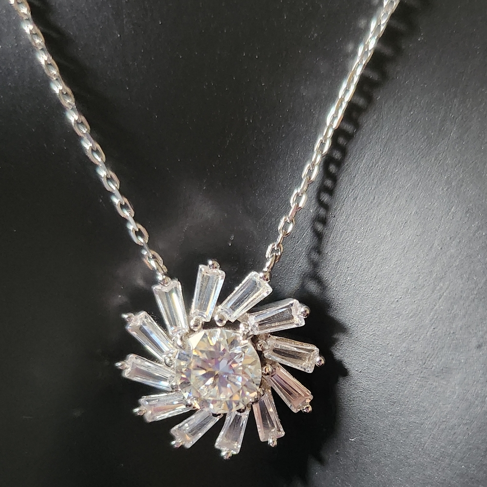 New Certified Moissanite Necklace, 1.0 ct